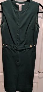 Diane von Furstenberg green column dress